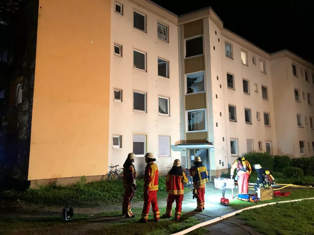 Minden: Brand in einem Mehrfamilienhaus