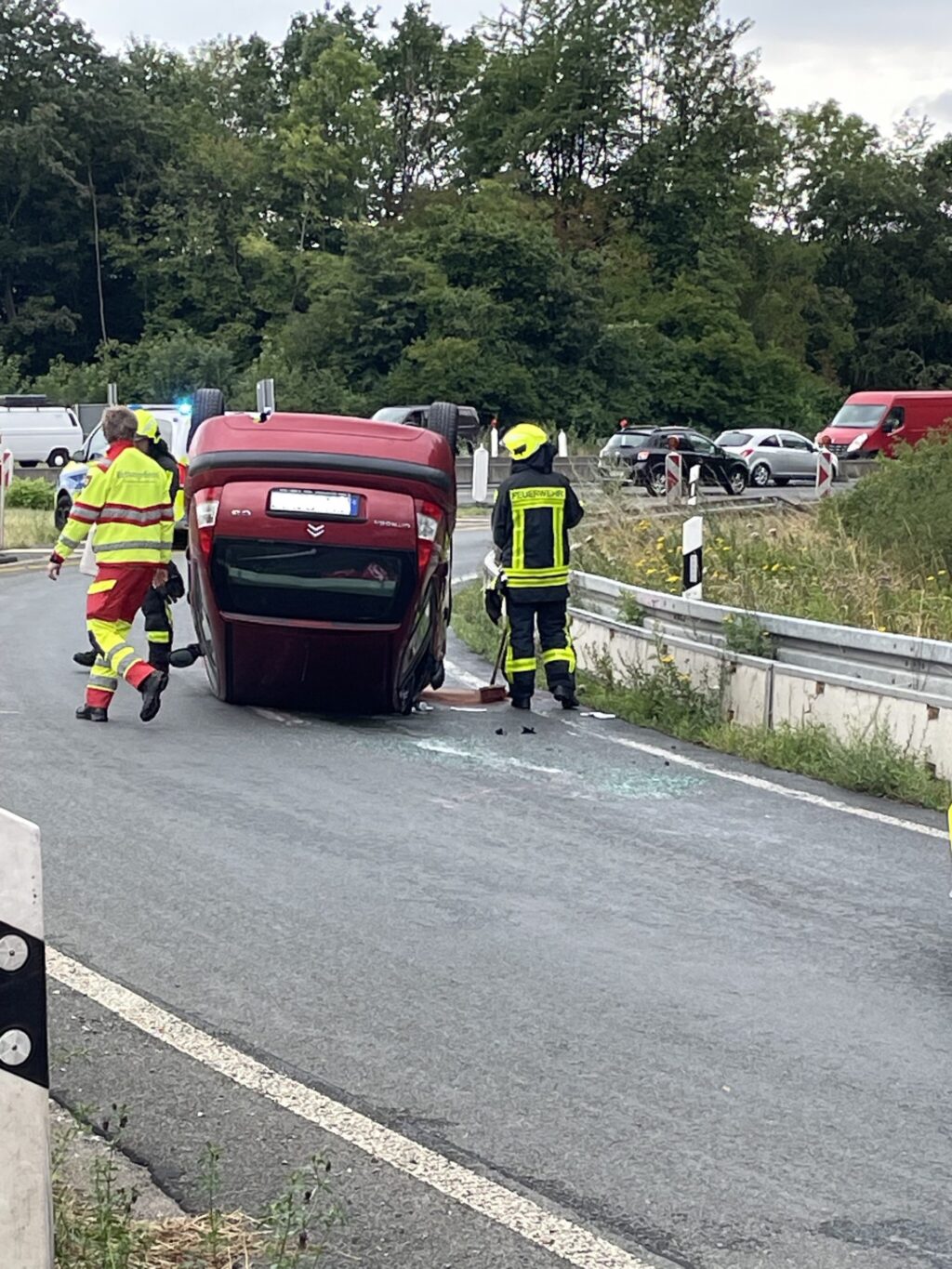 Schwelm: Verkehrsunfall auf der Autobahn A1