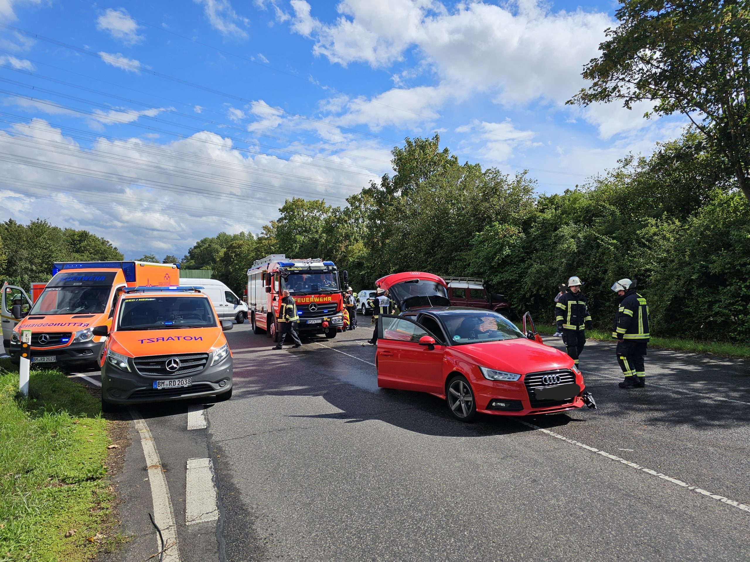 Bergheim: Zwei Verletzte nach Verkehrsunfall 1 Bergheim: Zwei Verletzte nach Verkehrsunfall