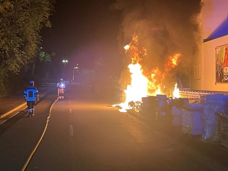 Brand auf Baustelle