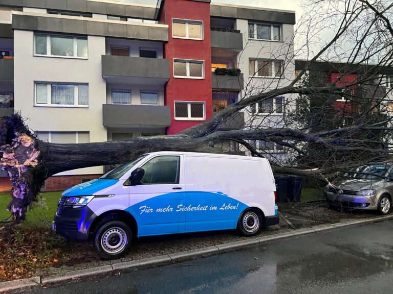 "Die Wut der Natur entfesselt: Verheerende Gewitter hinterlassen eine Spur von umgestürzten Bäumen und beschädigten Häusern"