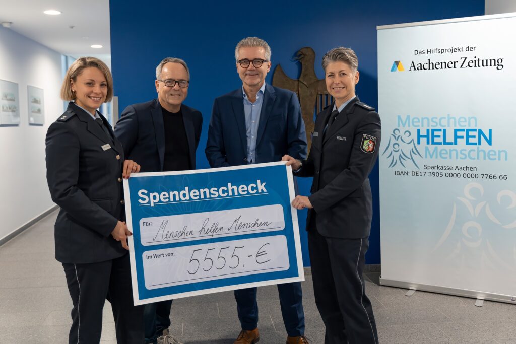 Polizei Aachen unterstützt "Menschen helfen Menschen"