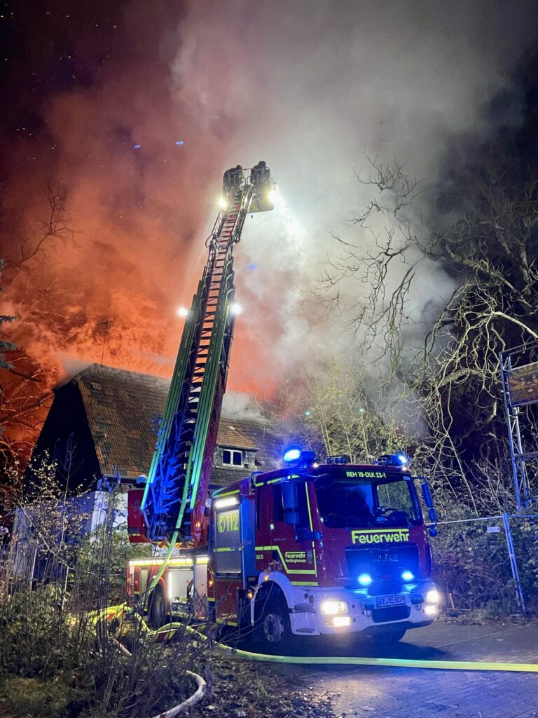 Recklinghausen: Gebäudebrand in leerstehender Immobilie