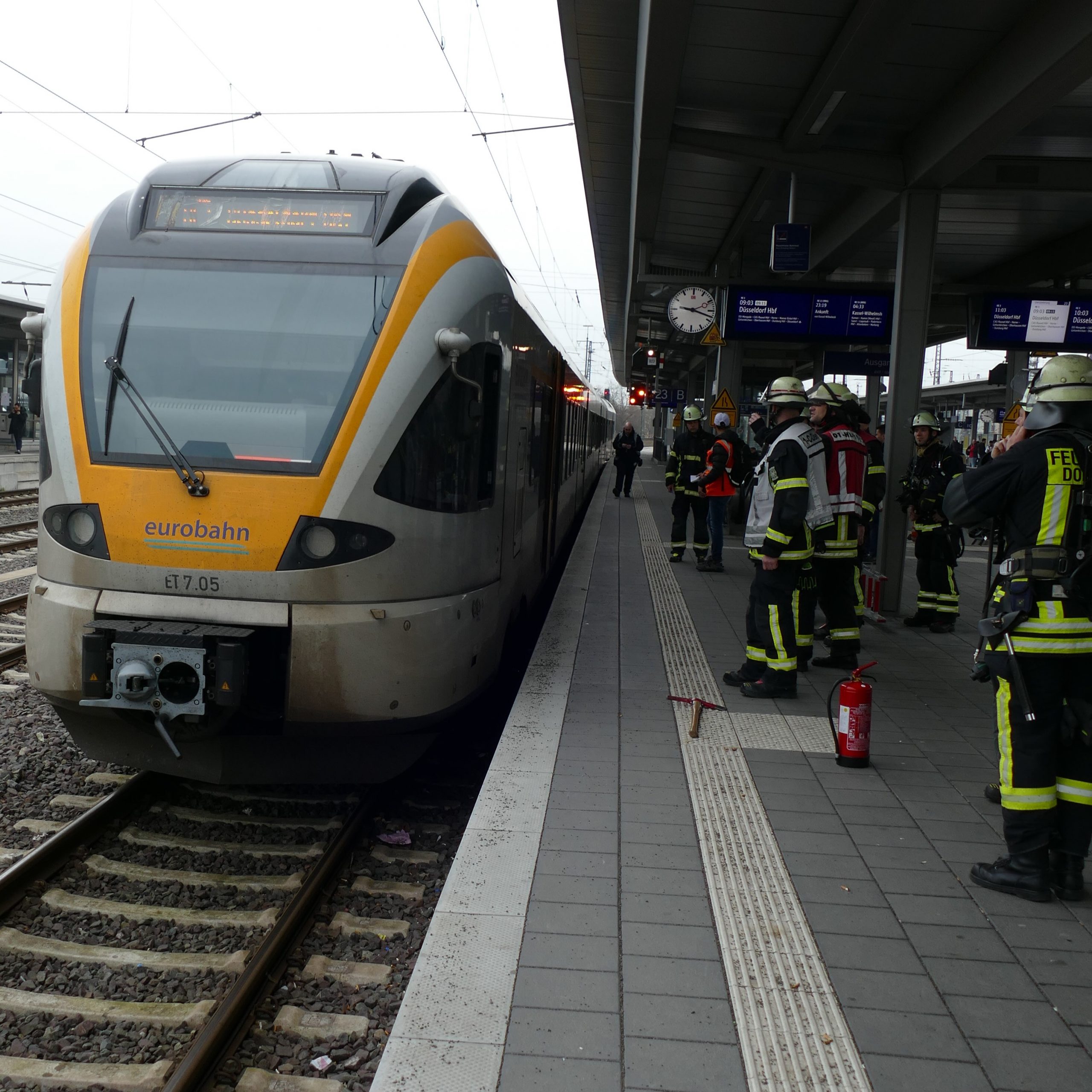 Dortmund: Feuer im Regionalexpress 1 Dortmund: Feuer im Regionalexpress