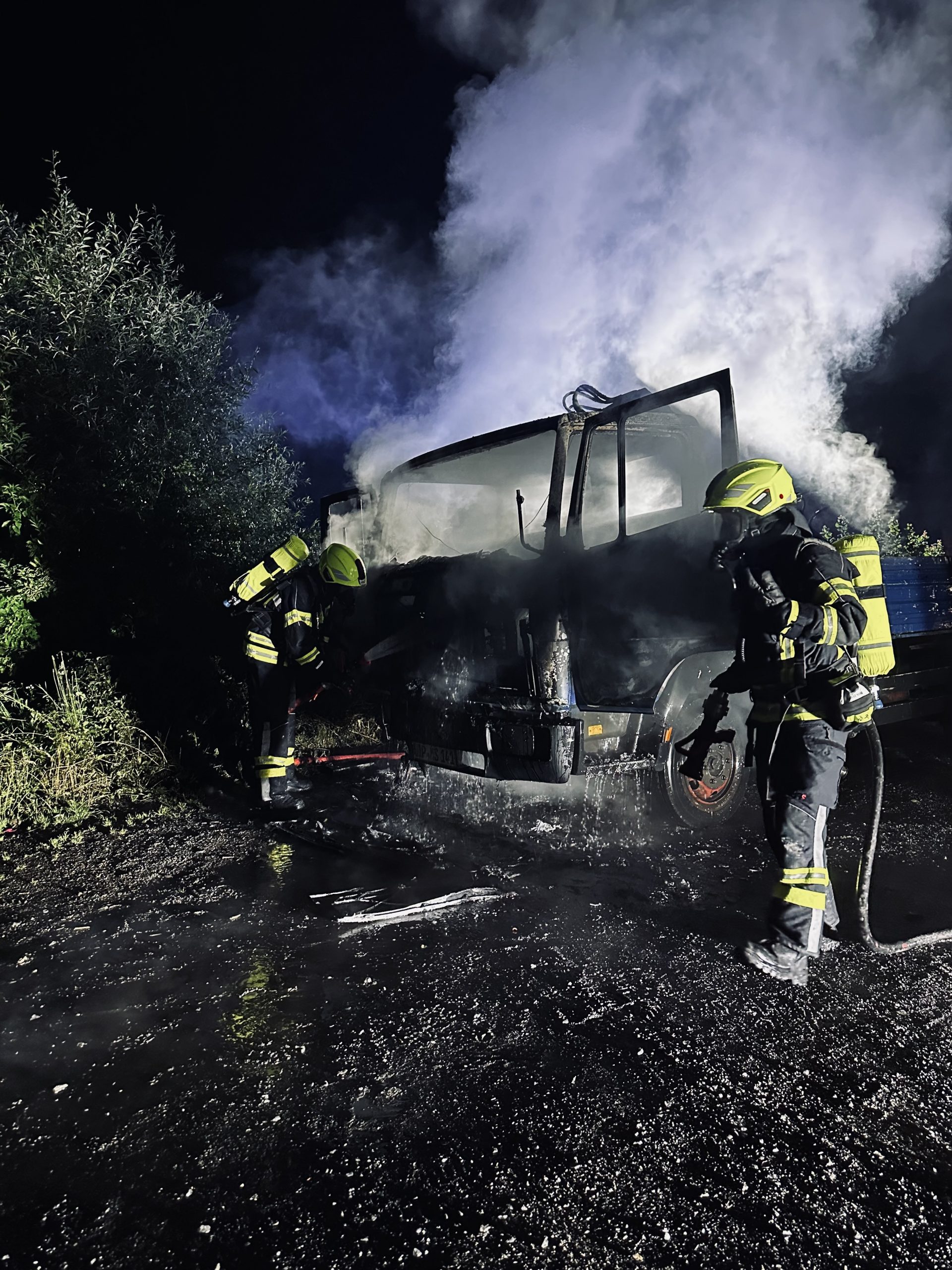 Lkw-Brand in Detmold 1 Buntes-NRW