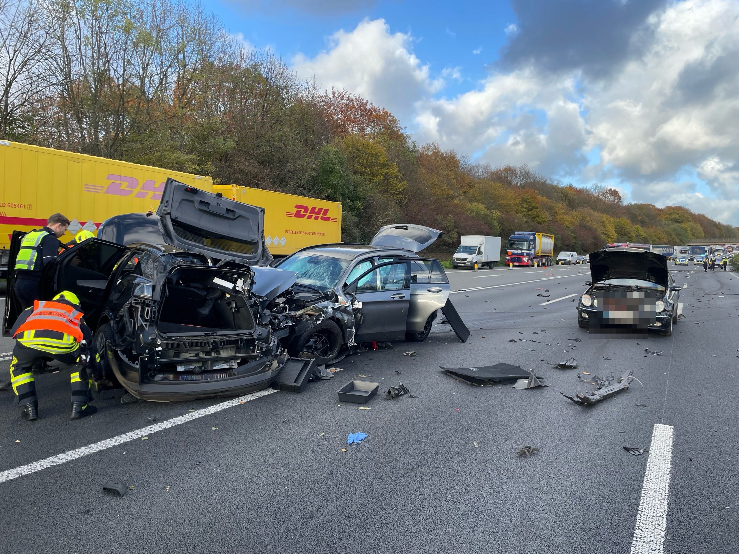 Oberhausen: Verkehrsunfall auf der A3