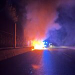 PKW-Brand auf der A1: Verkehr zeitweise beeinträchtigt